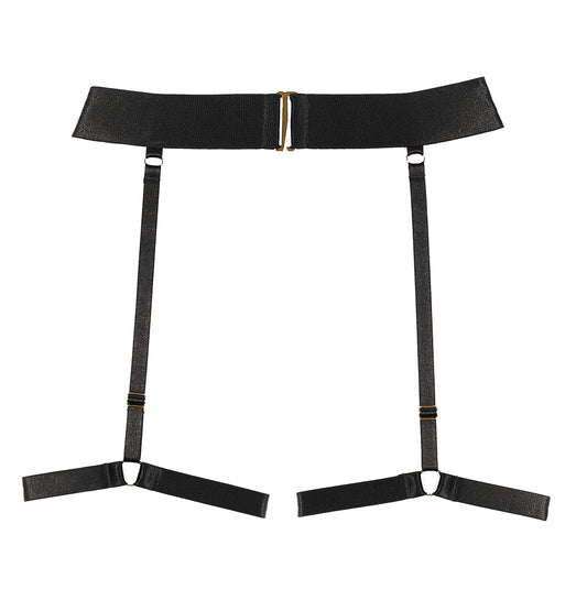 Allure Lingerie Bombshell Garter Belt w/Leg Bands - Black - OS