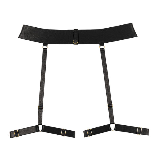 Allure Lingerie Bombshell Garter Belt w/Leg Bands - Black - OS