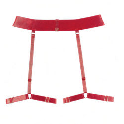 Allure Lingerie Adore Bombshell Garter Belt w/ Leg Bands - Red - OS
