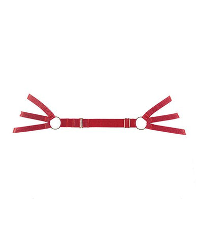 Allure Lingerie Adore Femme Fatale Waist Harness w/Detachable Garters Red O/S