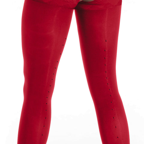 Amour Black Diamond 60/30D Jeweled Crotchless Fashion Tights  - Reg & Plus Sizes
