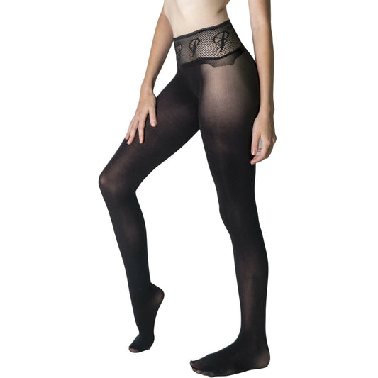Platino Sinn 50D Opaque Seamless Pantyhose | Gusset Free Lace Silicone Waistband
