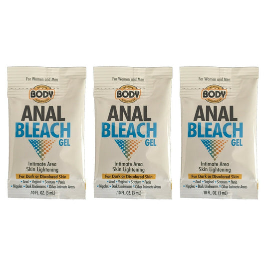 Body Action Anal Bleach Intimate Skin Lightening Gel - 3ml Foil (Set of 3)
