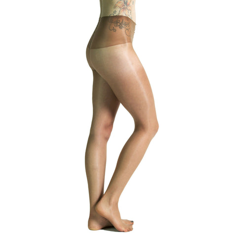 Platino Total Comfort 20D Pantyhose - Satin Shine Adjustable Comfort Waistband