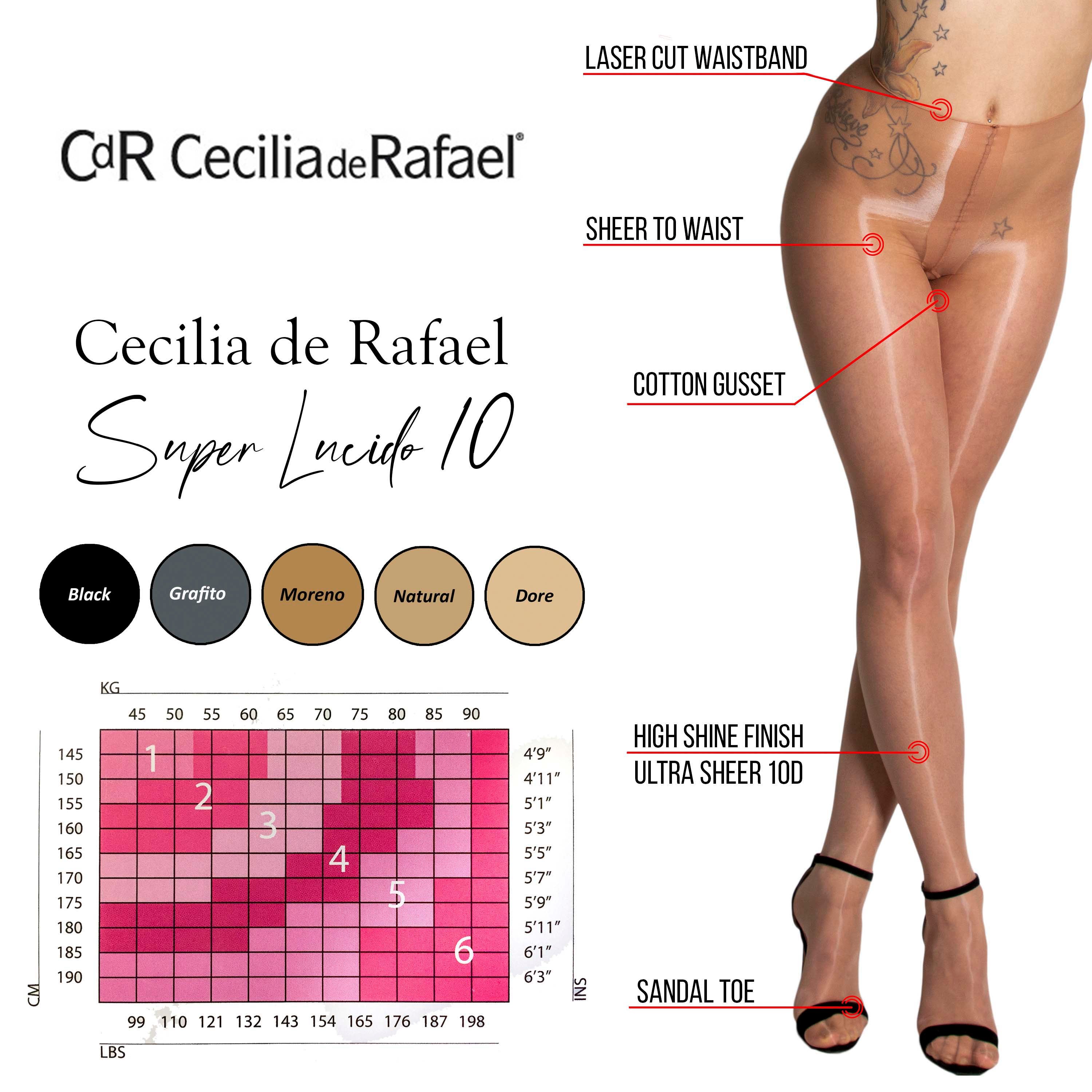 Cecilia de rafael eterno super lucido 10 denier tights 2025