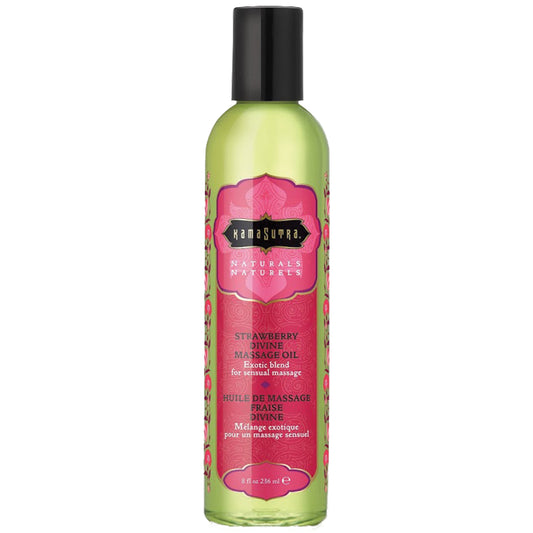 Kama Sutra Naturals Moisturizing Massage Oil - Strawberry Divine 8oz